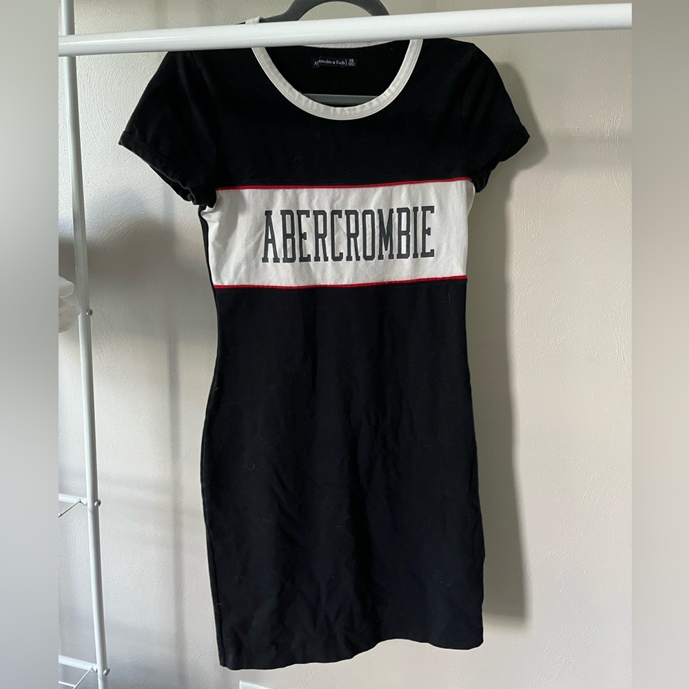 Abercrombie and Fitch Navy Blue Logo Mini Dress